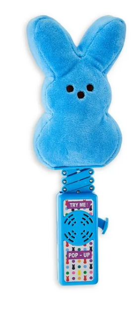 Peeps Pop Up Bunny, Blue Easter Toy New With Tag