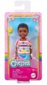 Barbie Chelsea Small Boy Doll Wearing Removable Romper Brown Hair New with Box