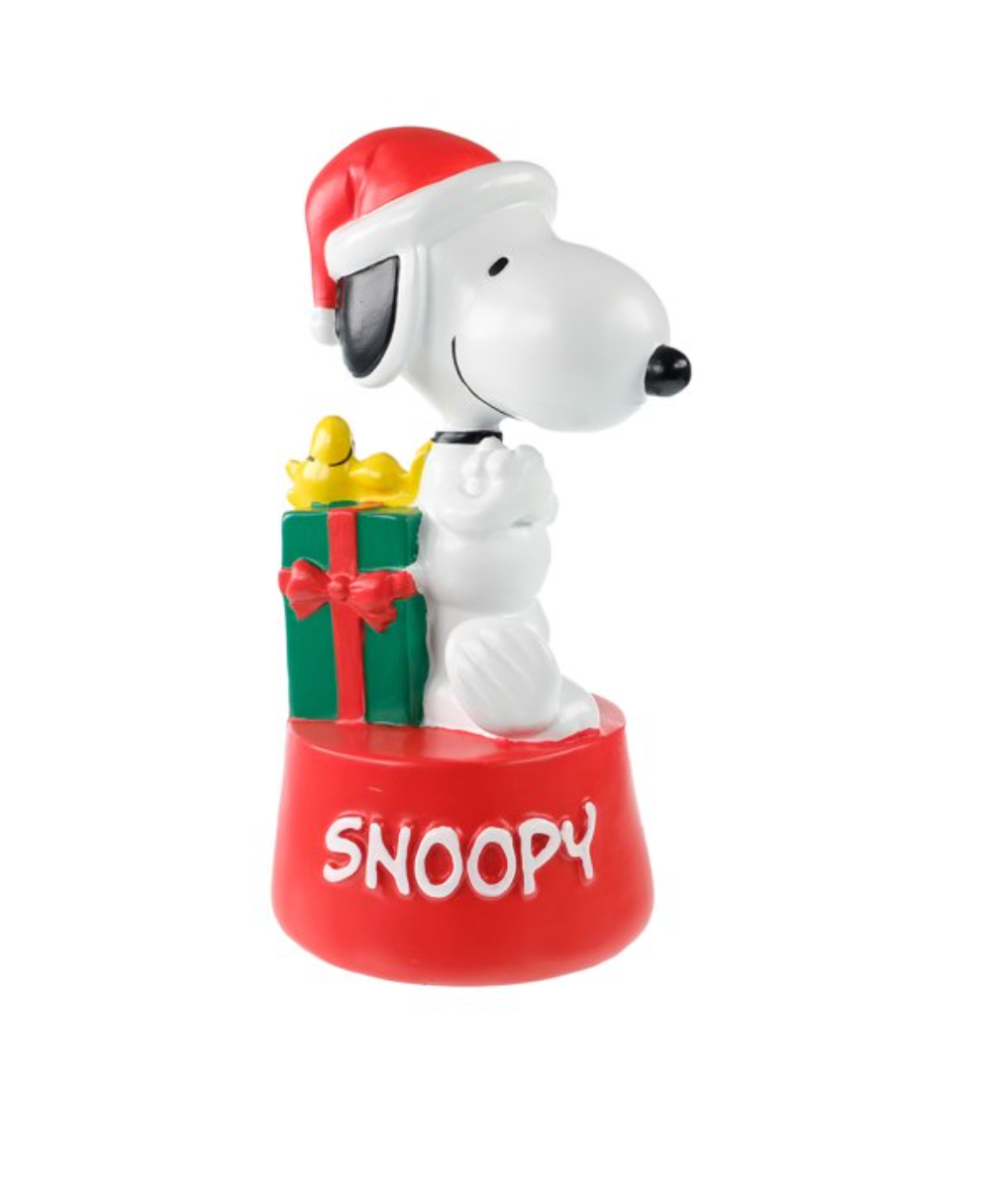 Peanuts Santa Snoopy Holiday Figurine 6 inches Resin Figurine New