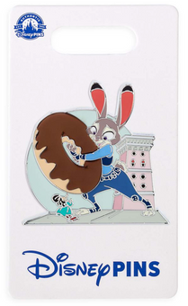 Disney Parks Judy Hopps And Fru Fru Donut Zootopia Pin New with Card