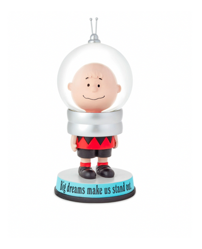Hallmark Peanuts Charlie Brown Big Dreams Make Us Stand Out Snow Globe New Tag