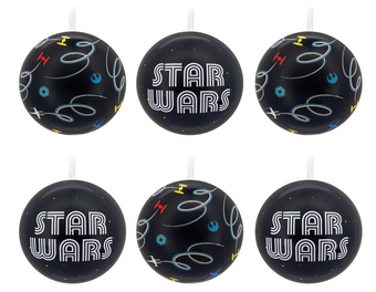 Hallmark Star Wars Tin Ball Christmas Ornaments, Set of 12 New with Tag
