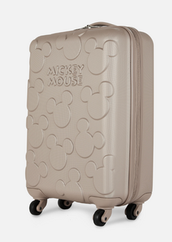 Disney Primark Mickey Mouse 30" Embossed Gold Luggage Suitcase New With Tag
