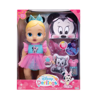 Disney Darlings Snuggly Stars Feature Baby Doll Minnie Mouse Toy New with Tag