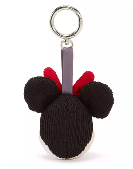 Disney Parks Minnie Mouse Corduroy Plush Keychain Bag Charm New with Tag