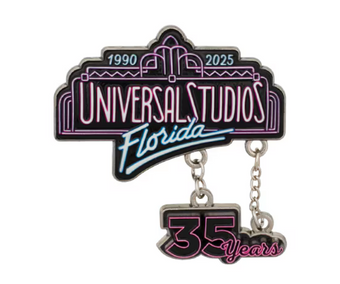Universal Studios Retro Marquee 35th Anniversary Pin New With Card