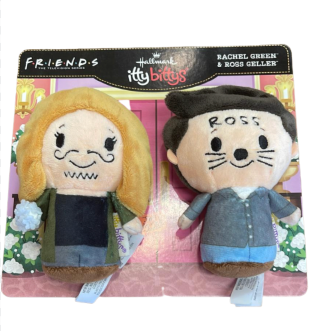 Hallmark Itty Bittys Friends Rachel Green Ross Geller Set of 2 Plush New