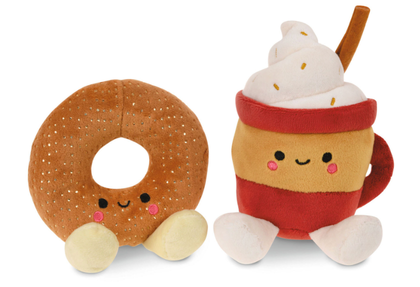 Hallmark Better Together Doughnut and Latte Magnetic Plush Set New with Tag