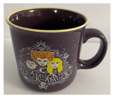 Disney Hocus Pocus Amuck Amuck Amuck Purple Halloween Coffee Mug New