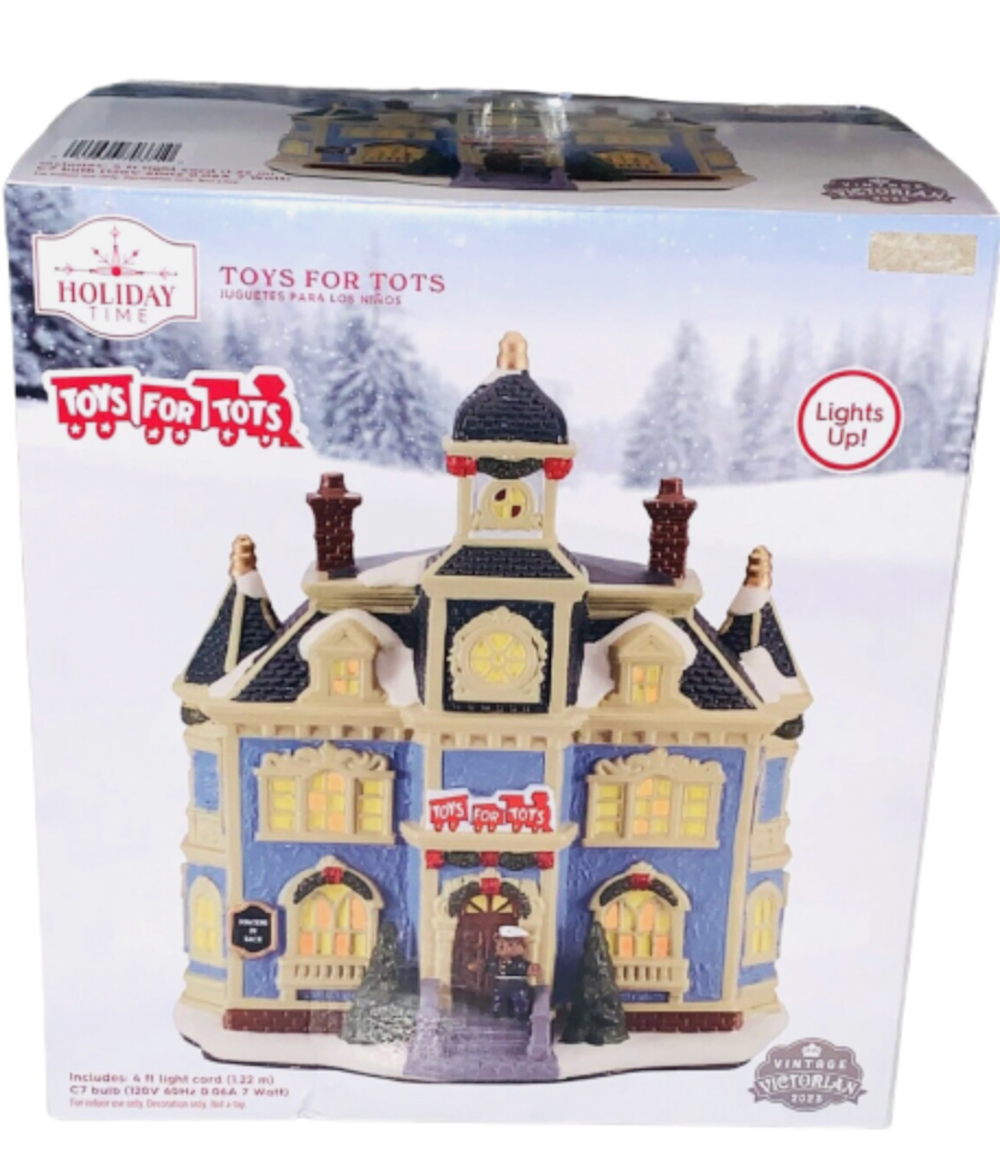 Holiday Time Toys For Tots Vintage Victorian 2023 Village Christmas New In Box