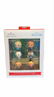 Hallmark Mini Disney Frozen Shatterproof Christmas Ornaments Set of 6 New W Box