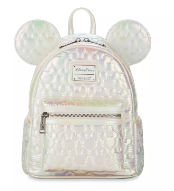 Disney Parks Mickey Mouse Icon Quilted Iridescent Loungefly Mini Backpack New