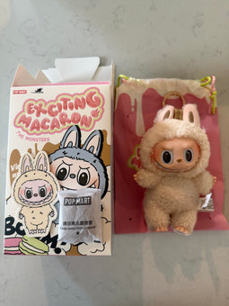 Pop Mart Labubu The Monsters Macaron Soymilk Vinyl Face Plush Keychain New