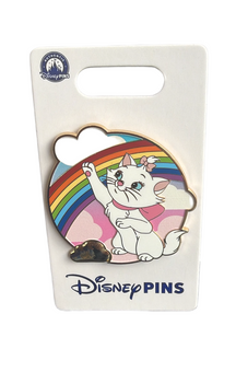 Disney Parks The Aristocats Marie with Rainbow and Gold Cloud Pin New With Tag