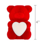 Valentine's Day 4in Small Flocked Red Bear Decor Figure by Way To Celebrate New