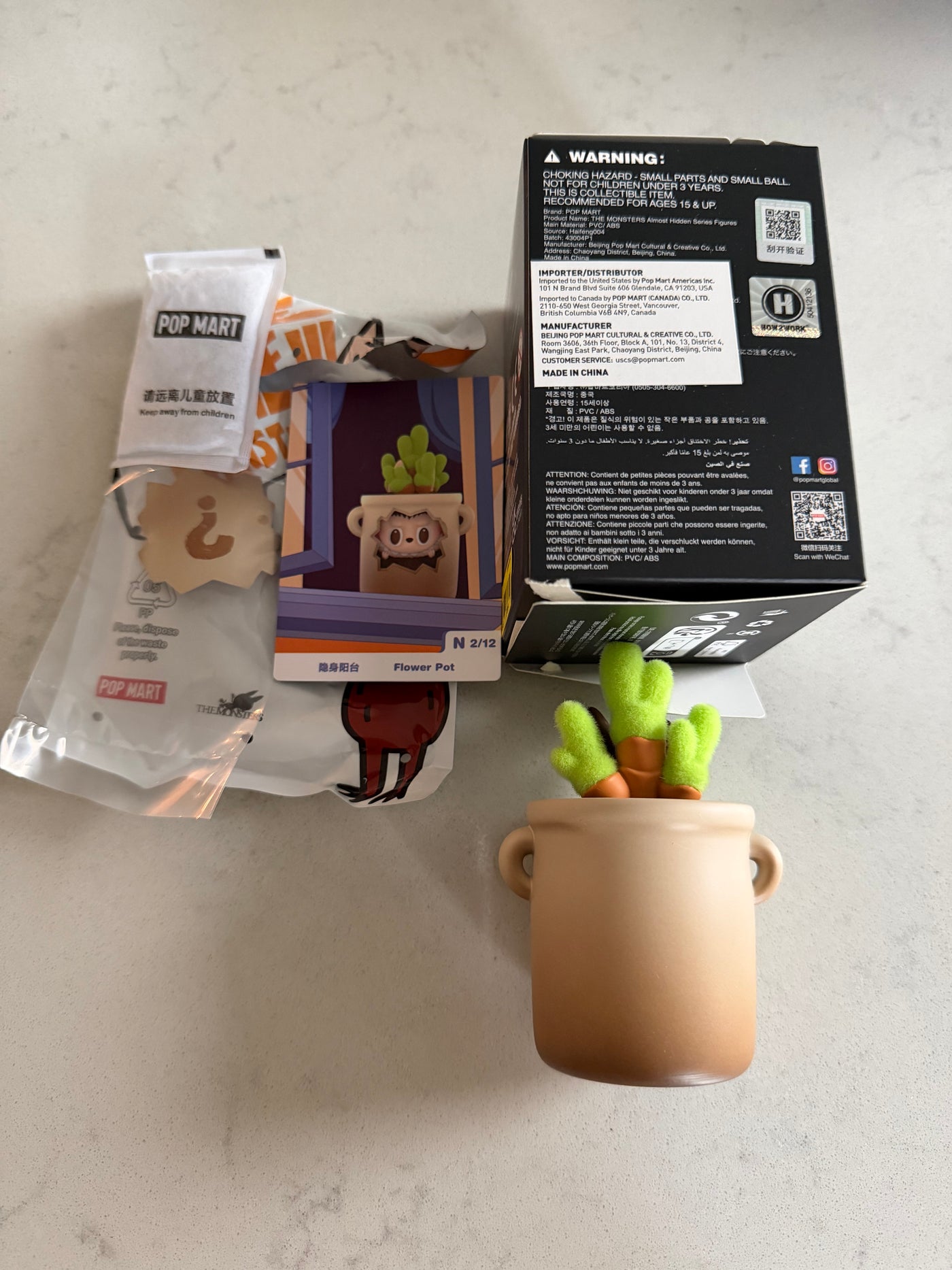 Pop Mart Labubu The Monsters Almost Hidden Flower Pot Figure USA SELLER New