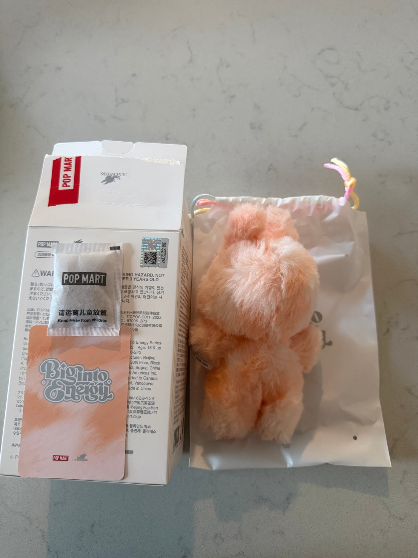 Pop Mart Labubu The Monsters Big to Energy Happiness Vinyl Face Plush Keychain