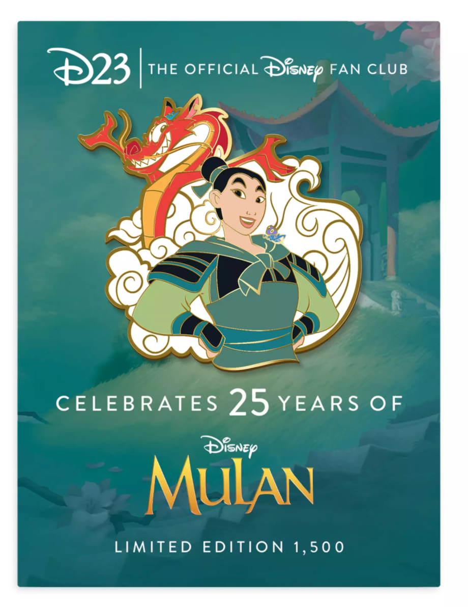 Disney Parks D23-Exclusive Mulan 25th Anniversary Pin – Limited New with Card