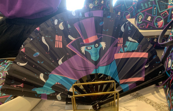 Disney Parks Haunted Mansion Hat Box Folding Hand Fan New With Tag