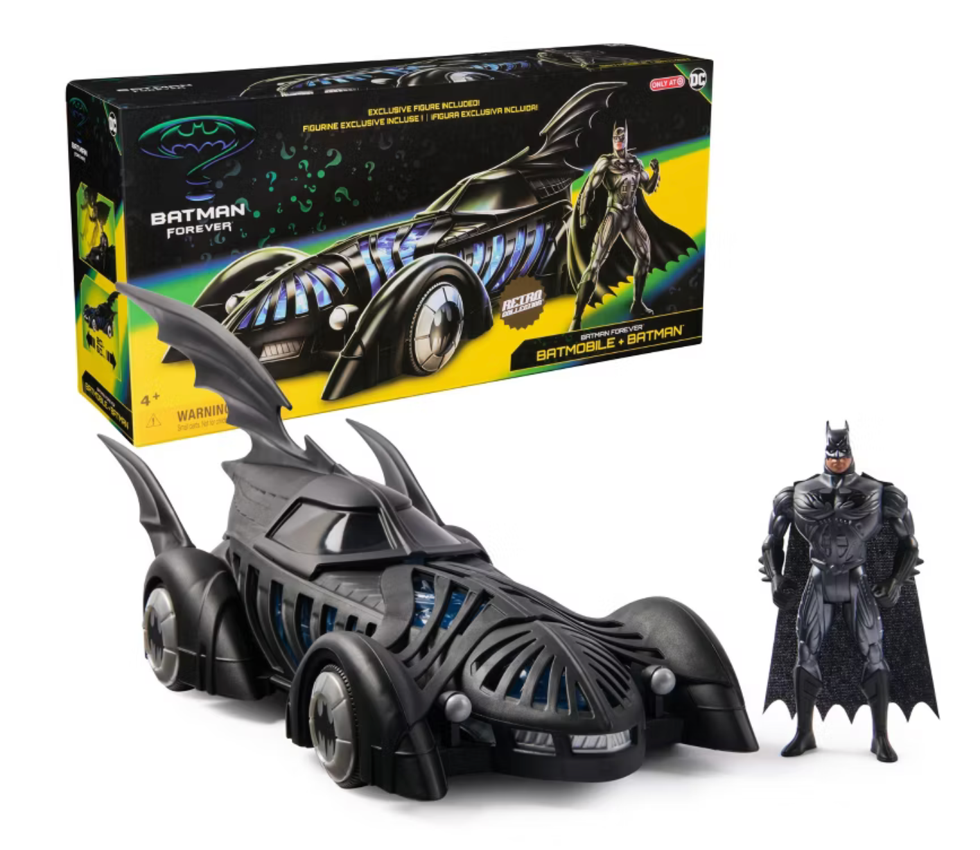 DC Comics Batman Retro Collection Batmobile and Action Figure Toy New ...