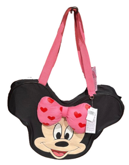 Disney Parks Valentine's Day Minnie Mouse Big Face Canvas Tote Bag New With Tags