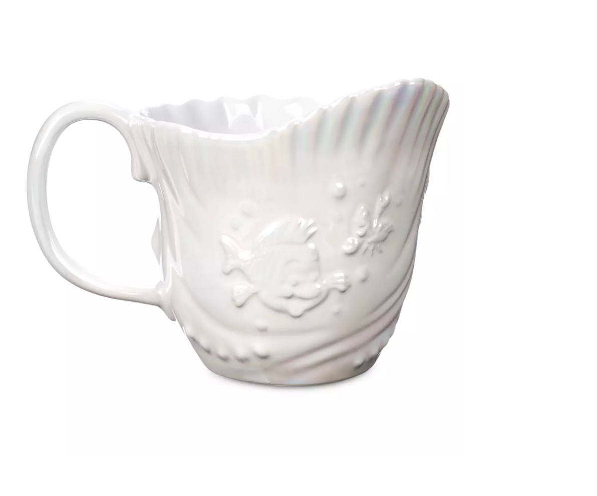 Disney Parks The Little Mermaid 35th Ceramic Coffee Mug W Dinglehopper Spoon New