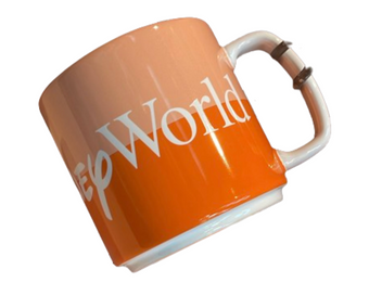 Disney Parks Walt Disney World Logo Mania Orange Coffee Mug New W Tag
