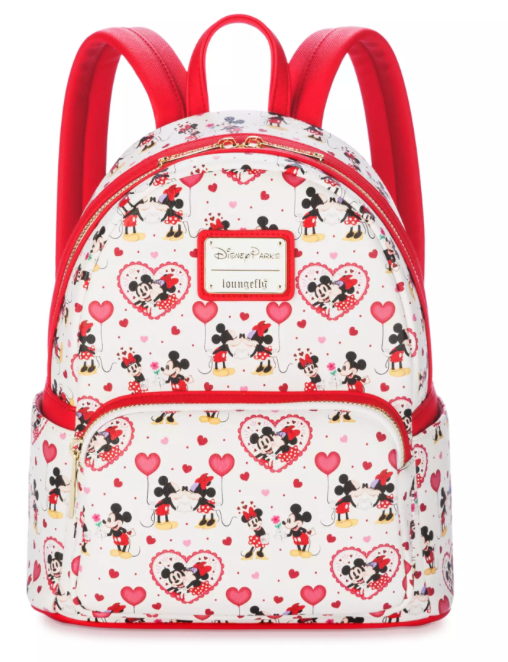 Disney Parks Mickey Minnie Mouse Valentine Loungefly Mini Backpack New with Tag