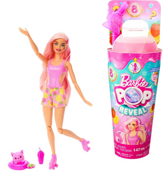 Barbie Pop Reveal Fruit Series Strawberry Lemonade Doll 8 Surprises New with Box