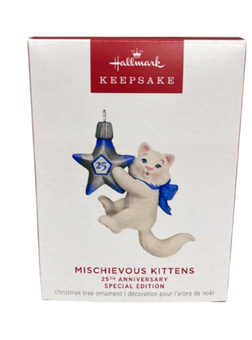 Hallmark 2023 Keepsake 25th Mischievous Kittens Special Christmas Ornament New