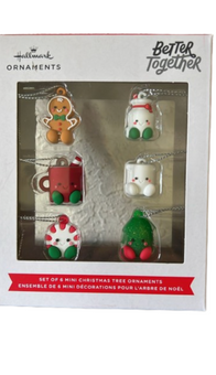 Hallmark Better Together Food Mini Christmas Ornament Set of 6 New with Box