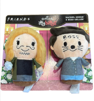 Hallmark Itty Bittys Friends Rachel Green Ross Geller Set of 2 Plush New