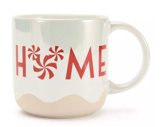 Disney Parks Mickey Mouse Icon Home Peppermint Swirl Coffee Mug Holiday New Tag