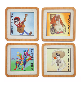 Disney Parks Mama Coco Miguel Dante Ernesto Coaster Set New with Tag