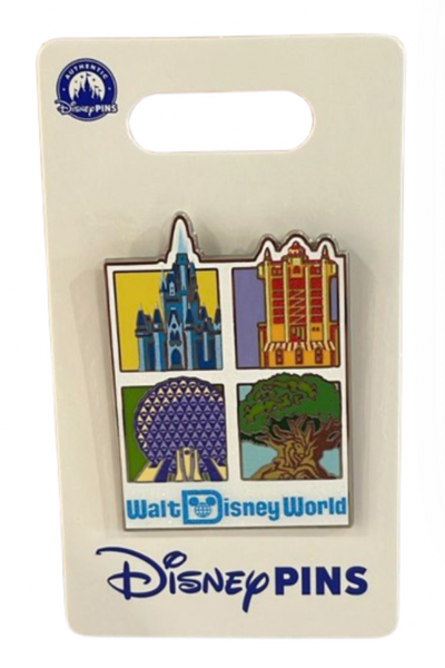 Disney Parks Walt Disney World Park Icons Pin New With Card