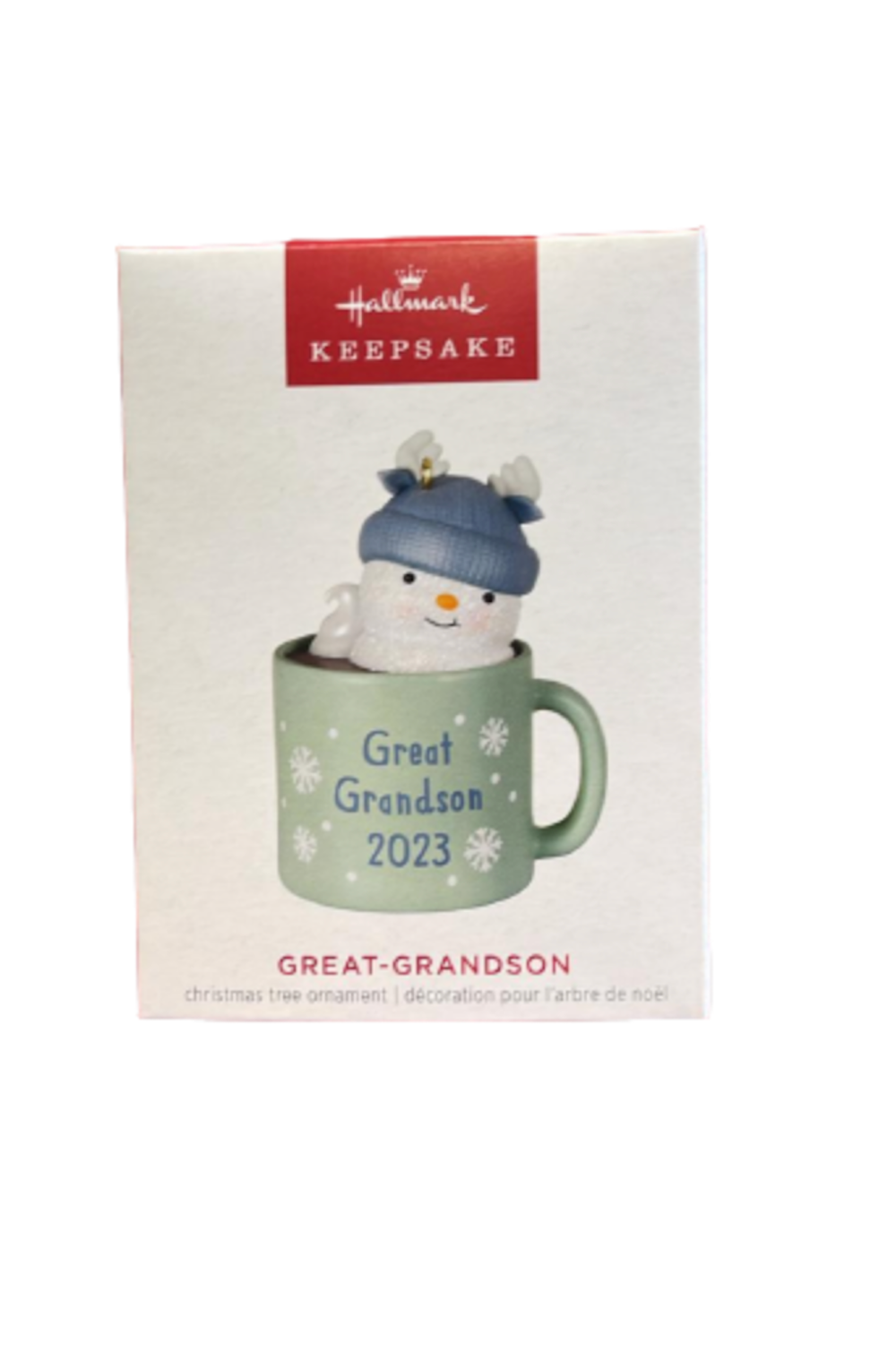 Hallmark 2023 Keepsake Great Grandson Hot Cocoa Mug Christmas Ornament New Box