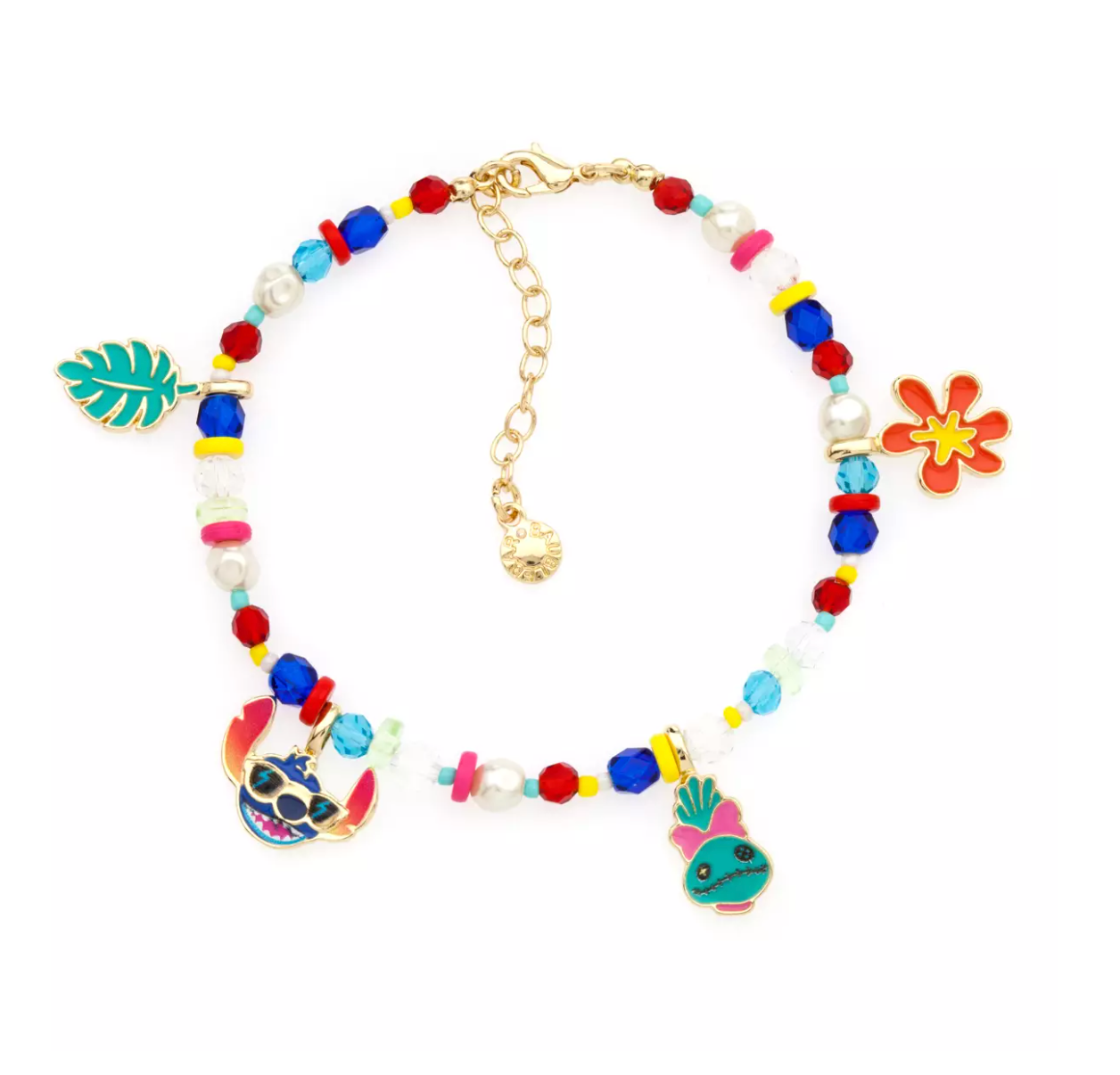 Disney Parks Lilo & Stitch Ankle Bracelet Set with Charms BaubleBar New w Card