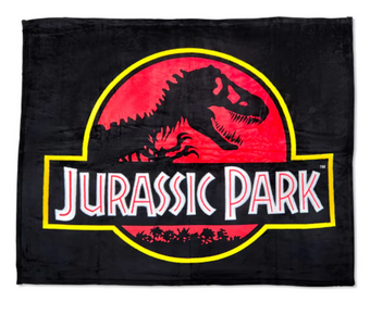 Universal Studios Jurassic Park Dinosaur Throw Blanket Plaid New With Tag