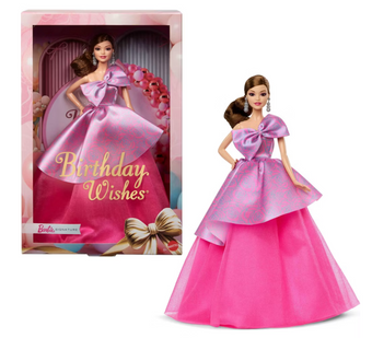 Barbie Signature Birthday Wishes Doll 13'' Satiny Pink Dress Toy New With Tag
