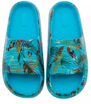 Disney Parks Mickey Mouse Summer Blue Slides for Adults M10/W12 New With Tag