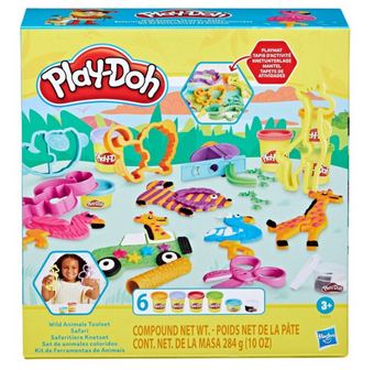 Play-Doh Wild Animals Safari Toolset Toy New With Box