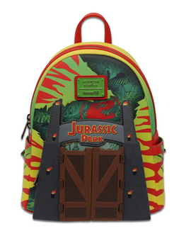 Universal Studios Jurassic Park Loungefly Backpack Gates Open Close T Rex New
