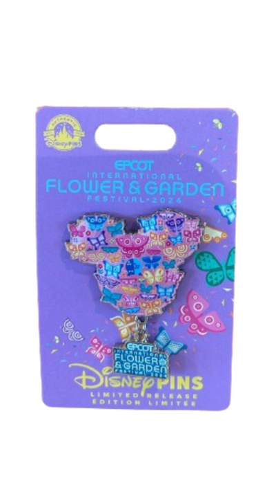 Disney Epcot Flower and Garden 2024 Minnie Icon Butterflies Pin Limited New