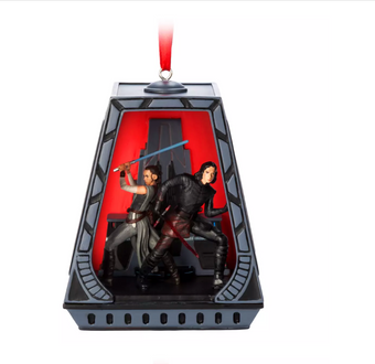 Disney Parks Star Wars Rey and Kylo Ren Sketchbook Christmas Ornament New W Tag