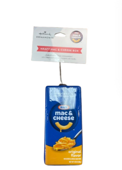Hallmark Kraft Mac & Cheese The Blue Box Shatterproof Christmas Ornament New
