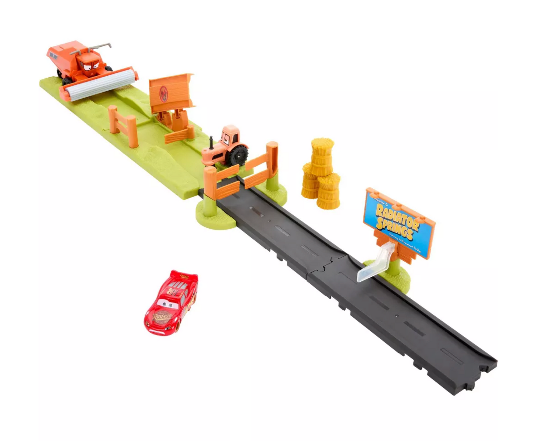 Disney Pixar Cars Frank Escape and Stunt Race Playset New