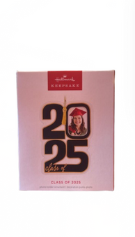 Hallmark 2025 Keepsake Class of 2025 Photo Frame Porcelain Ornament New with Box