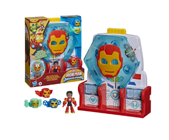 Disney Jr. Marvel Iron Man his Awesome Friends Hall of Armor Playset New W Tag