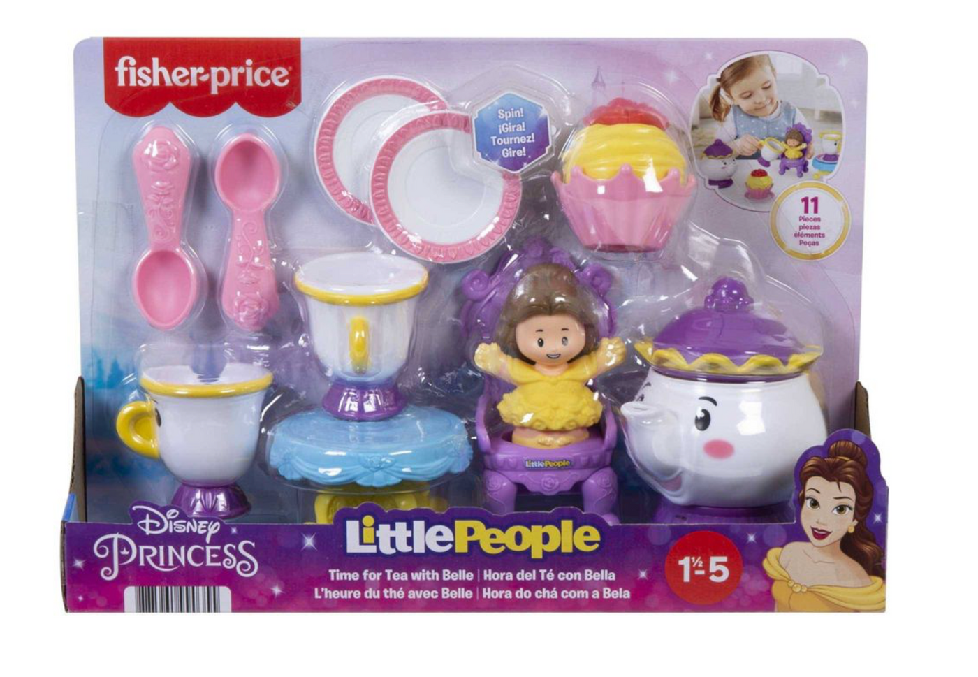 Fisher-Price Little People Disney Princess Time for Tea with Belle Toy – I  Love Characters