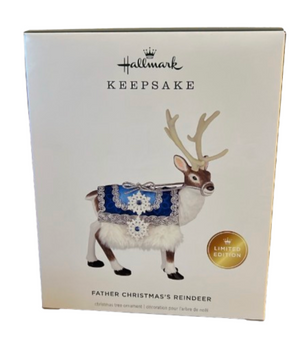 Hallmark Father Christmas's Reindeer Ornament New With Box